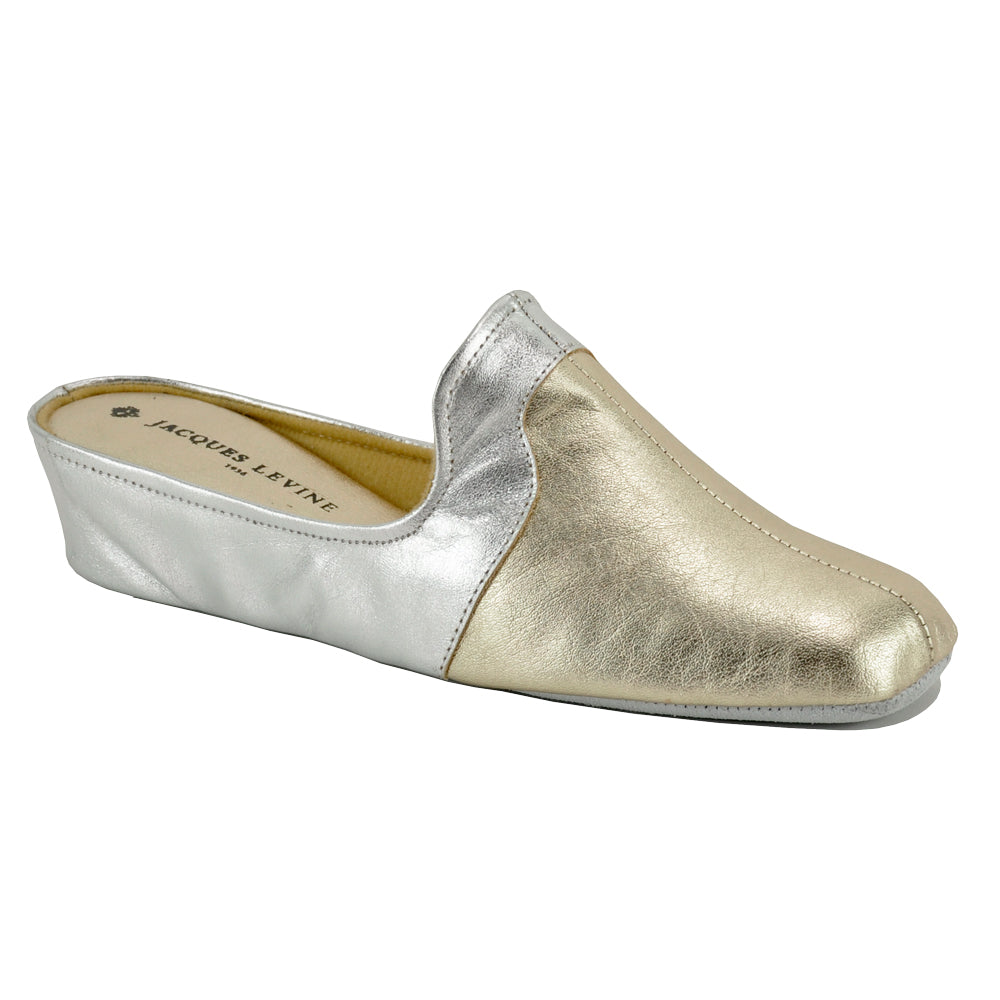 Jacques Levine #1018 Gold/Silver Slipper Jacques Levine #1018 Gold/Silver Slipper
