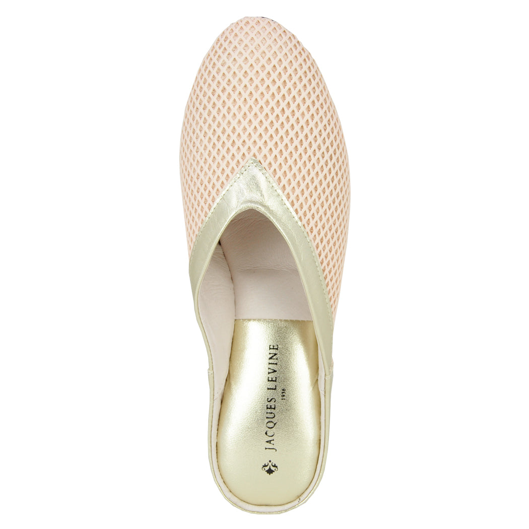 Jacques Levine 4640 Mesh Pink Slipper